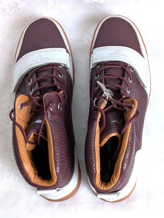 NEW Men\'s Creative Recreation Dio Burgundy White Leather Shoes Boots Size 12 main image 4